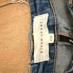 Risen Women's Straight Leg Distressed Jeans